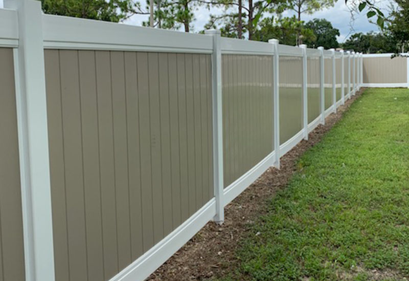 Fence after getting pressure washed