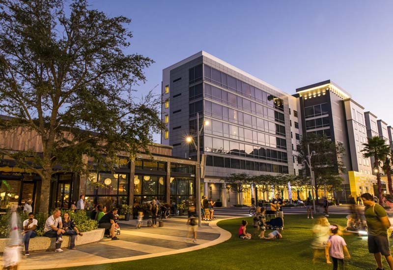 Lake Nona residents listening to live music